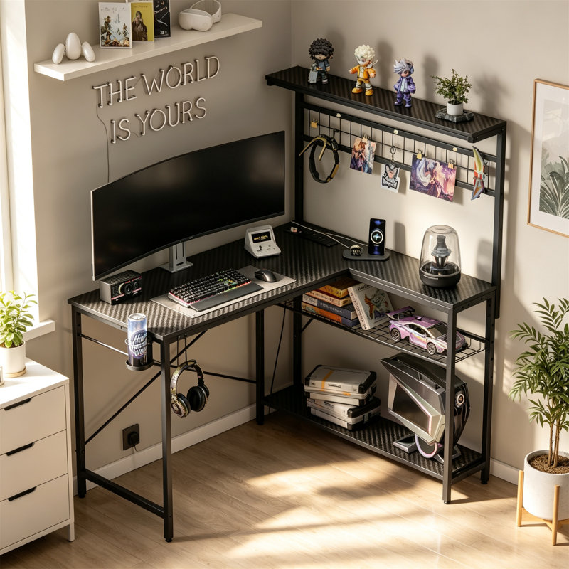 L-Shaped MDF Computer Desk