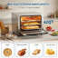 Four grille-pain à convection demi-taille - 22 L, 3 niveaux, friture à l'air, 1440 W, 30 ° C à 300 ° C, acier inoxydable
