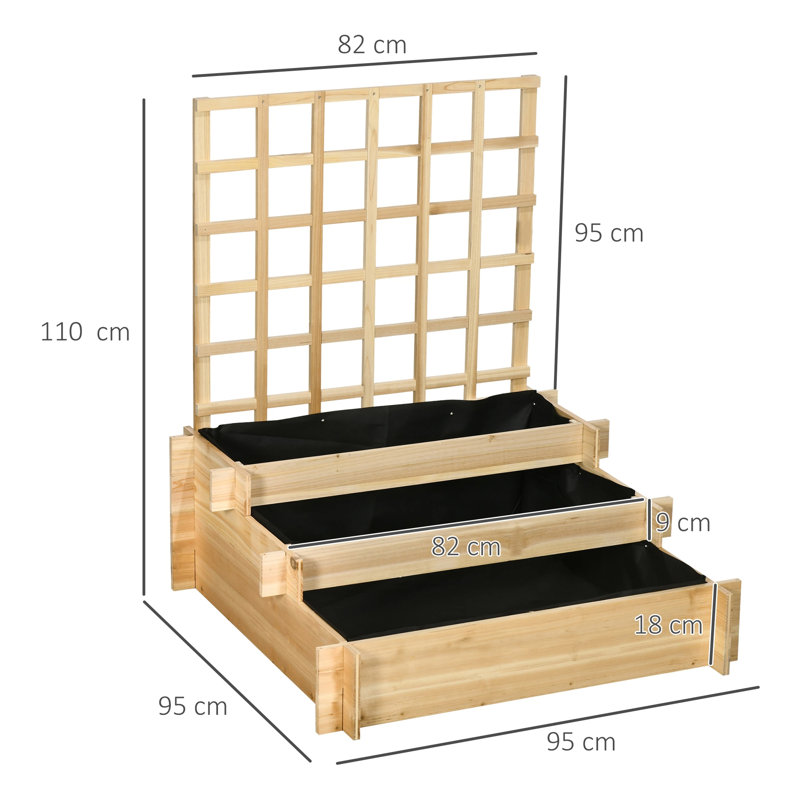 Briesha Wood Raised Garden Bed