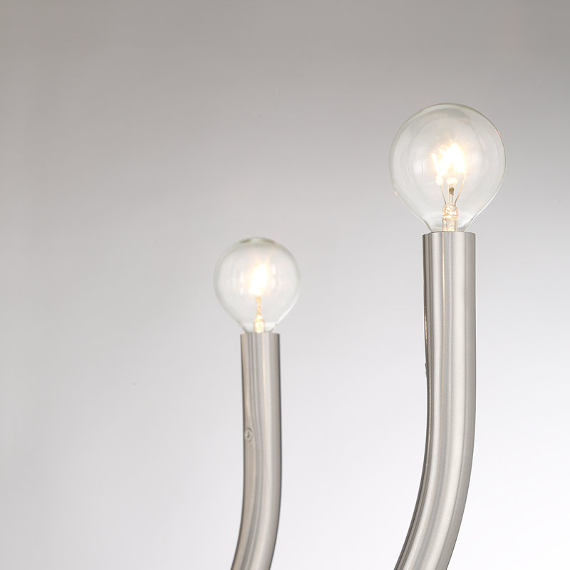 Sorrento 8-Light Chandelier, Nickel satiné