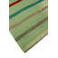 Tapis vert / blé en laine noué à la main de conception unique 8 pi 1 po x 9 pi 6 po Janja