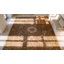 Tapis antique antique grand motif floral français Aubusson