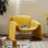 Chaise en crabe de luxe moderne italien | Fauteuil en polyuréthane, chaise longue à structure en métal pour le salon, la chambre à coucher et l'hôtel