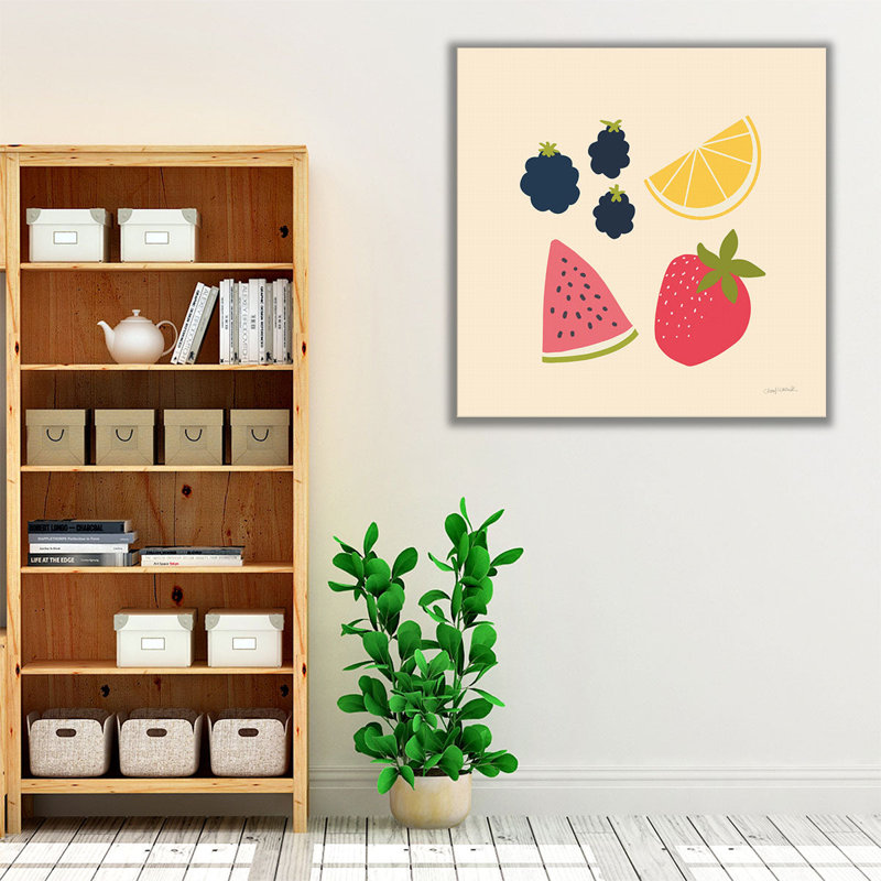 «Summer Fruits I», reproduction d'art sur toile, H 12 po x l 12 po