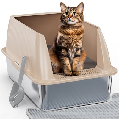 Elfryda Enclosed Litter Box with Scoop