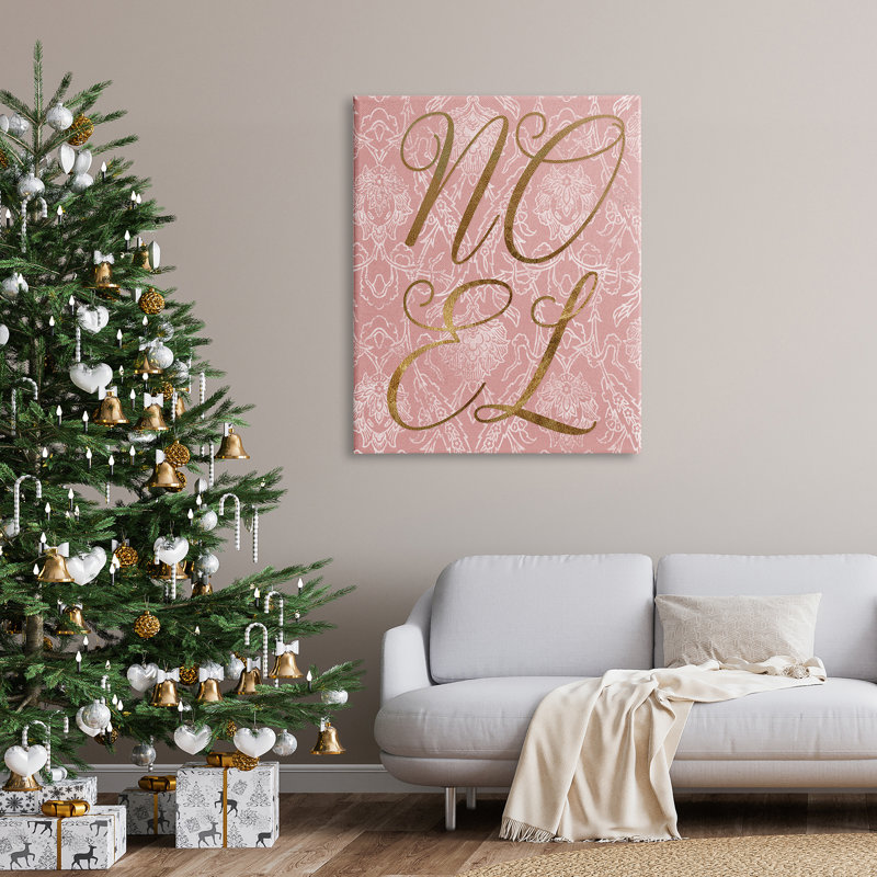 «Noel Text Glam», Toile tendue, H 48 po x l 36 po x P 1,5 po