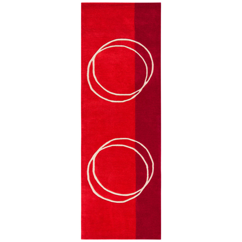 Charbonneau Drive Hand Tufted Wool Geometric Rug, Runner 2'6" x 10'