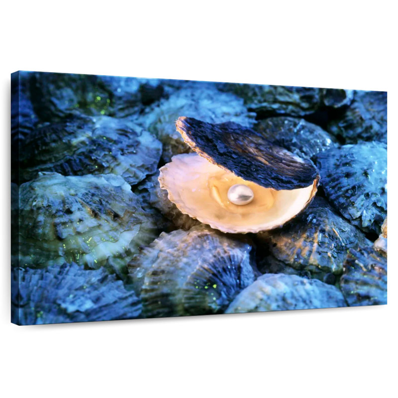 Brampt Natural Pearl Oyster, 24" H x 36" W