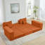Canapé modulaire modulaire en nuage, canapé rembourré moderne en L avec repose-pieds amovible, canapé-lit à siège profond avec coussins décoratifs pour salon, appartement, petit espace, orange-1320930066