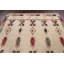 Tapis beige en laine noué à la main de conception unique 8 pi 2 po x 10 pi 9 po marocain