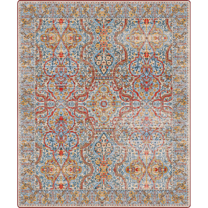 Miltiadis Premium EnduraStran Nylon Distressed Area Rug, Rectangle 10'9" x 13'2"