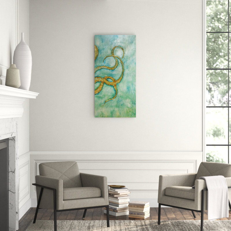 Octopoda III Painting by L. Bodine, Glass Coat