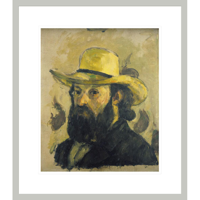 Autoportrait au chapeau de paille par Paul Cézanne, H 20,32 po x l 17,75 po