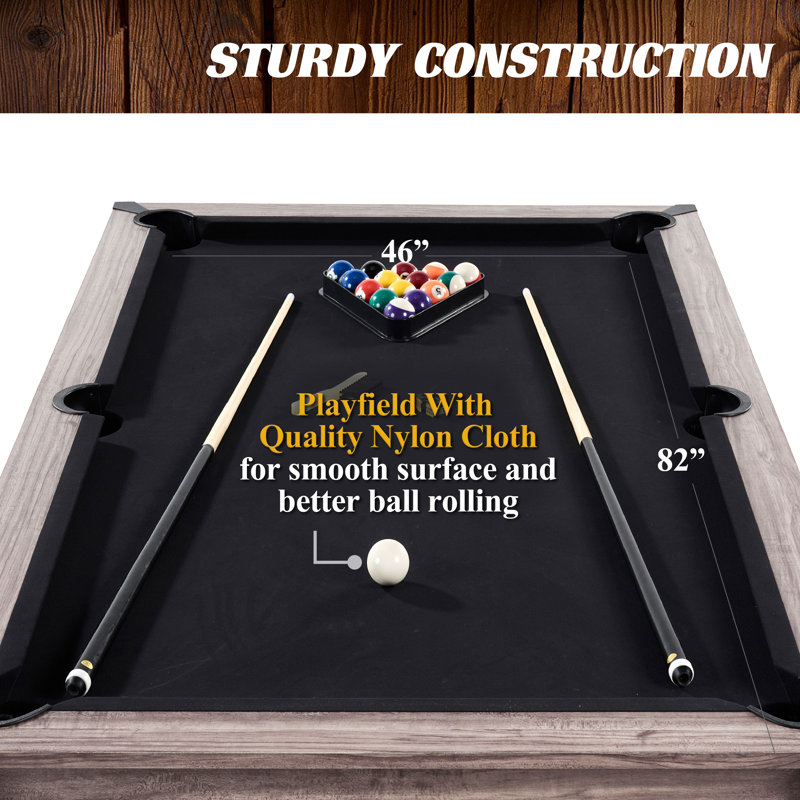 Monterey 7' Brown 3-in-1 Pool, Ping Pong, and Dining Table