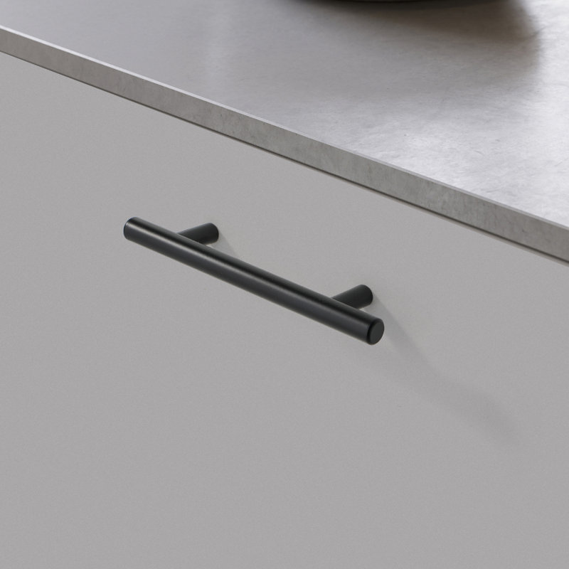 T-Bar Style 3 in. (76 mm) Center-to-Center Modern Matte Black Cabinet Handle/Pull (10-Pack), 3", Matte Black, 10