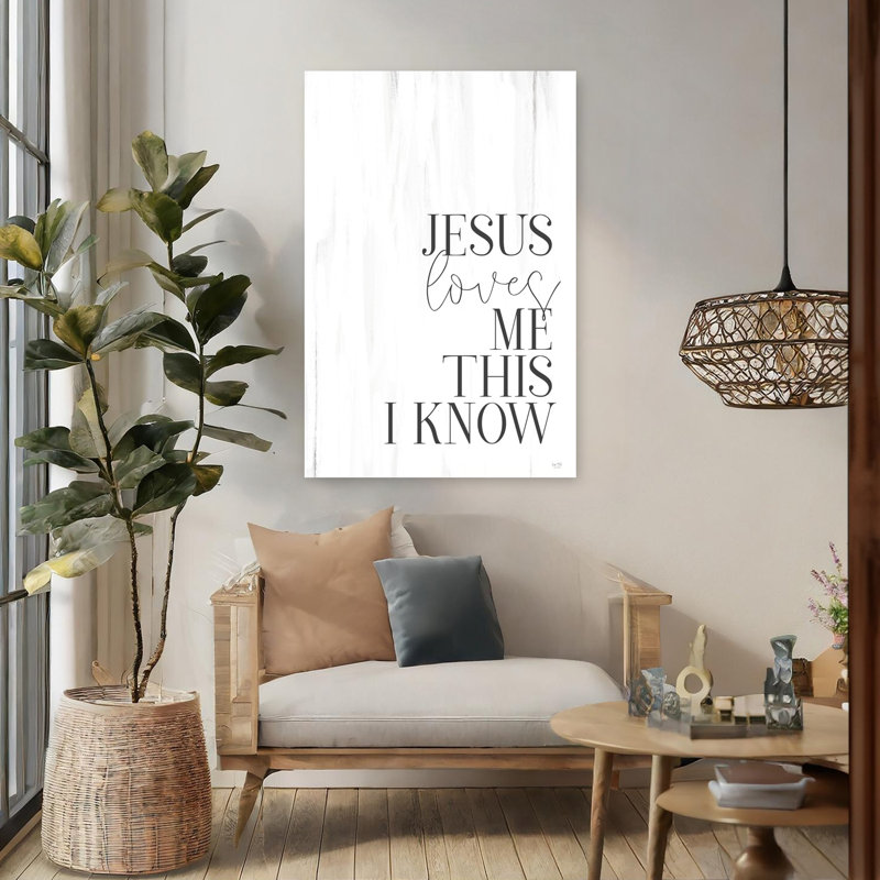«Jesus Loves Me», art contemporain abstrait, H 48 po x l 32 po