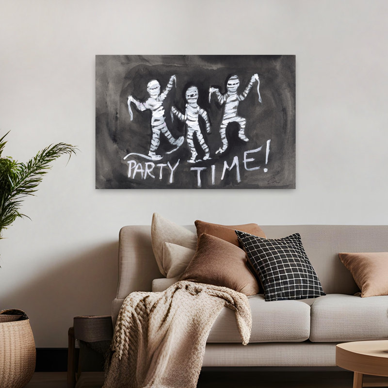 «Dancing Mummies», art contemporain abstrait, H 32 po x l 48 po