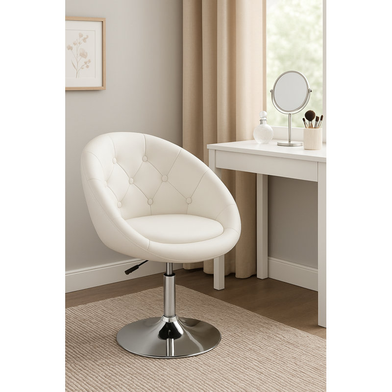 Tabouret de coiffeuse, Blanc