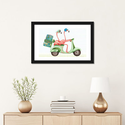 " Flamingos Vespa " by Amélie Legault