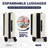 Luggage,with front opening,TSA approved lock,hardshell suitcase,White