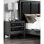 Table de chambre à coucher moderne gris - 2 tiroirs, similicuir, table de chevet fabriquée en bois d'ingénierie avec finition en placage de bouleau
