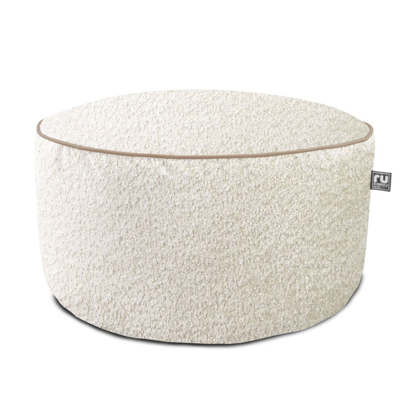 rucomfy Beanbags Snug Drum Pouffe with Filling - Large Round Footstool Ottoman - Home Decor Living Room Furniture Accessories - Machine Washable - 63 x 35cm