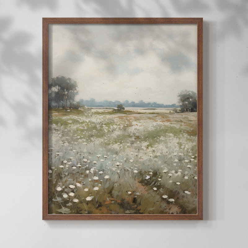 Paysage rétro XXXI - impression encadrée, H 14 po x l 11 po, Noyer, Closed Corner Frame