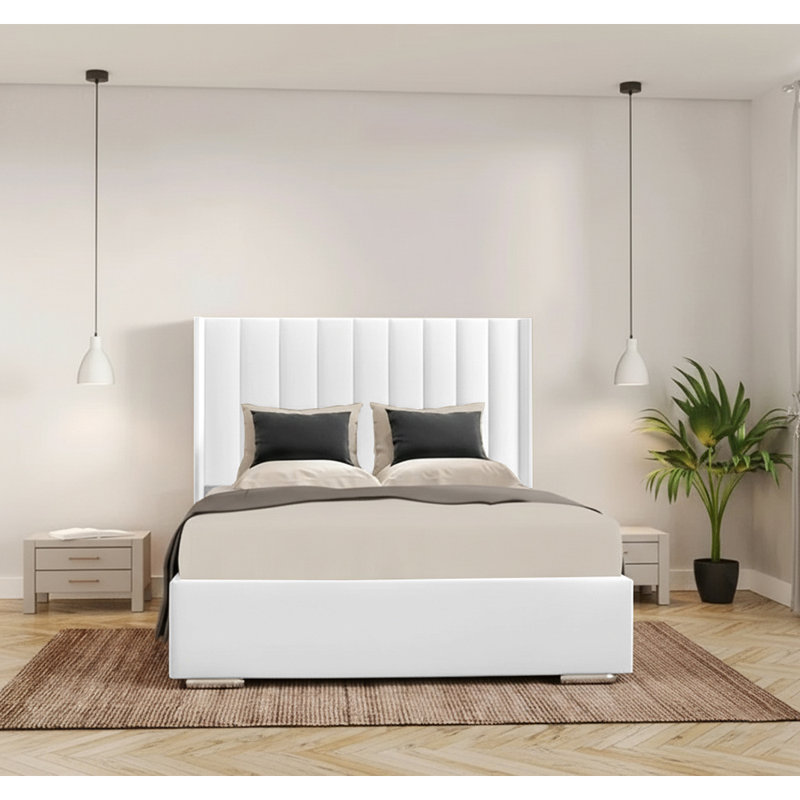 Chiedu Bed Frame, White, Single