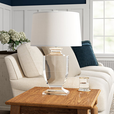 Lampe de table transparente 26 po Prager