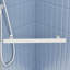 Porte de douche pivotante en blanc mat - verre trempé transparent de 1/4 po de 34,75 po x 72 po