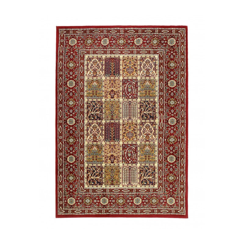 Barryan Hand Knotted Area Rug in Red