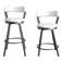 Laub Swivel Upholstered Counter Stool with Metal Frame