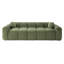 Canapé 98,4 po à 3 places en compression Corduroy, causeuse entièrement sous vide avec 2 coussins ronds, aucun assemblage requis, rebond rapide de 72 heures pour le salon et l’appartement-566747055-566747092