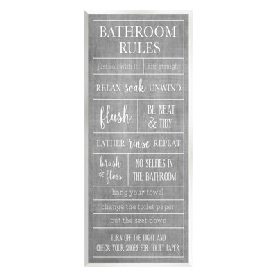 "Varied Bathroom Rules", art mural par Natalie Carpentieri