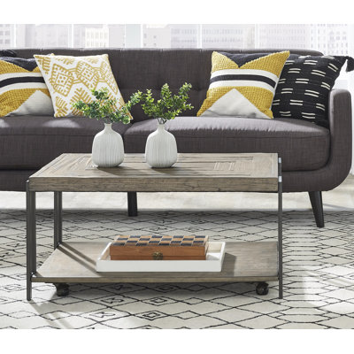 Parquet Pattern Large Rectangular Coffee Table