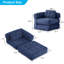 Canapé-lit pliant de 34 po - Chaise longue ergonomique avec coussins amovibles-1692538076