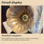 Gramophone rétro or avec connectivité Bluetooth