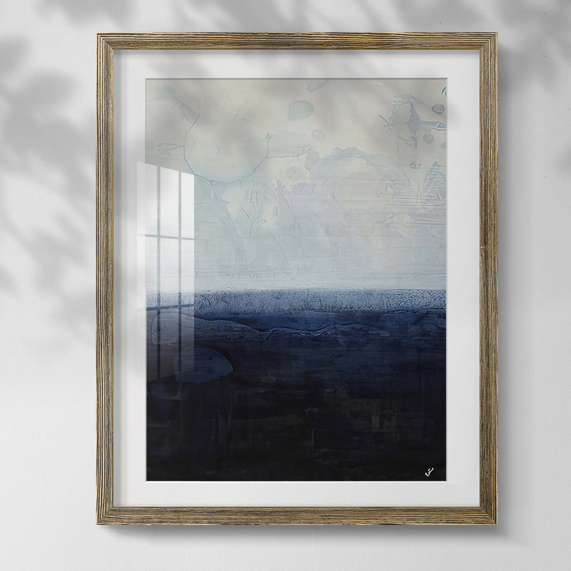 Océan délavé, impression sur papier, Noyer