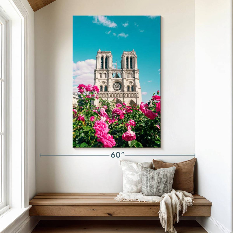Notre-Dame Cathedral Flowers, 51" H x 34" W