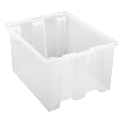 Stack and Nest Tote, heavy duty, 1.20 cu. ft. capacity, polypropylene, (priced per each, 6 each per carton), case of 6