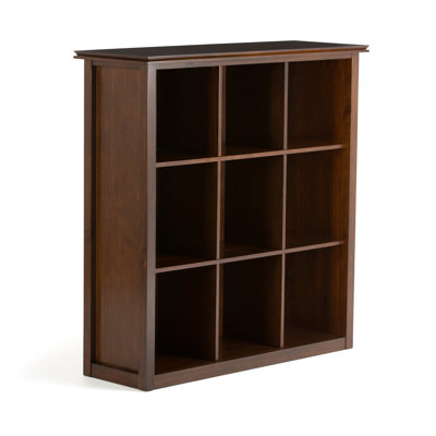 Artisan 43"W Solid Wood 9 Cube Bookcase and Storage Unit with Fixed Shelves