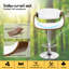 Upholstered Adjustable Height Counter Stool with Solid Wood Frame