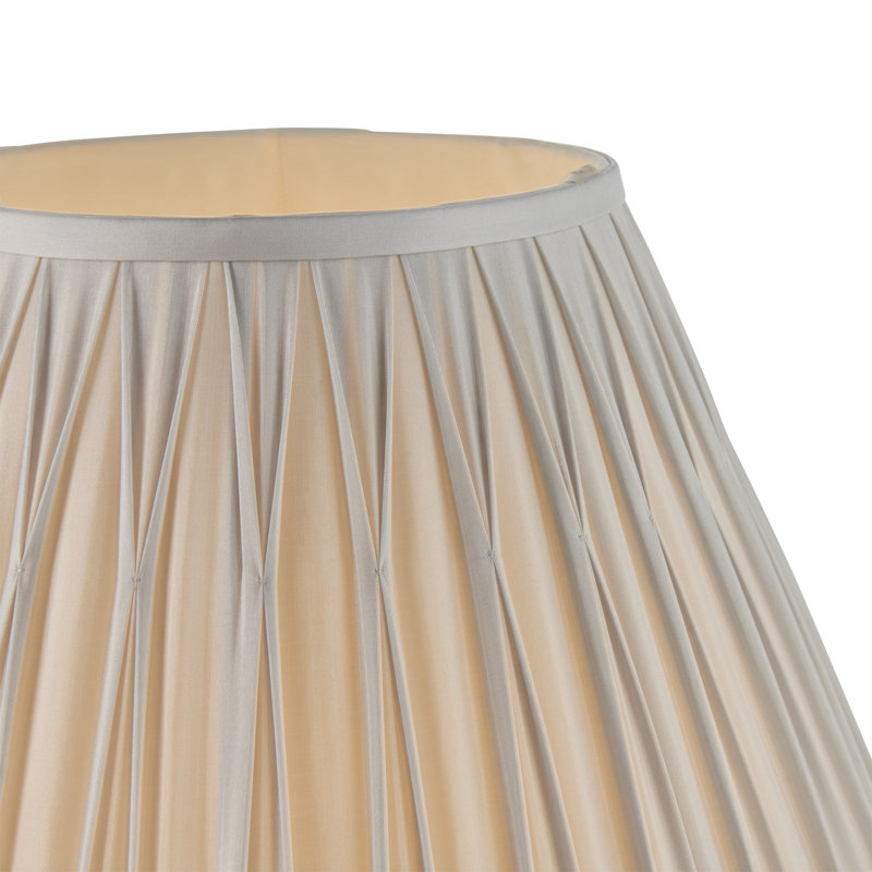 Ame Chatsworth Silk Empire Lamp Shade, Ivory, 26cm H x 40.5cm W x 40.5cm D