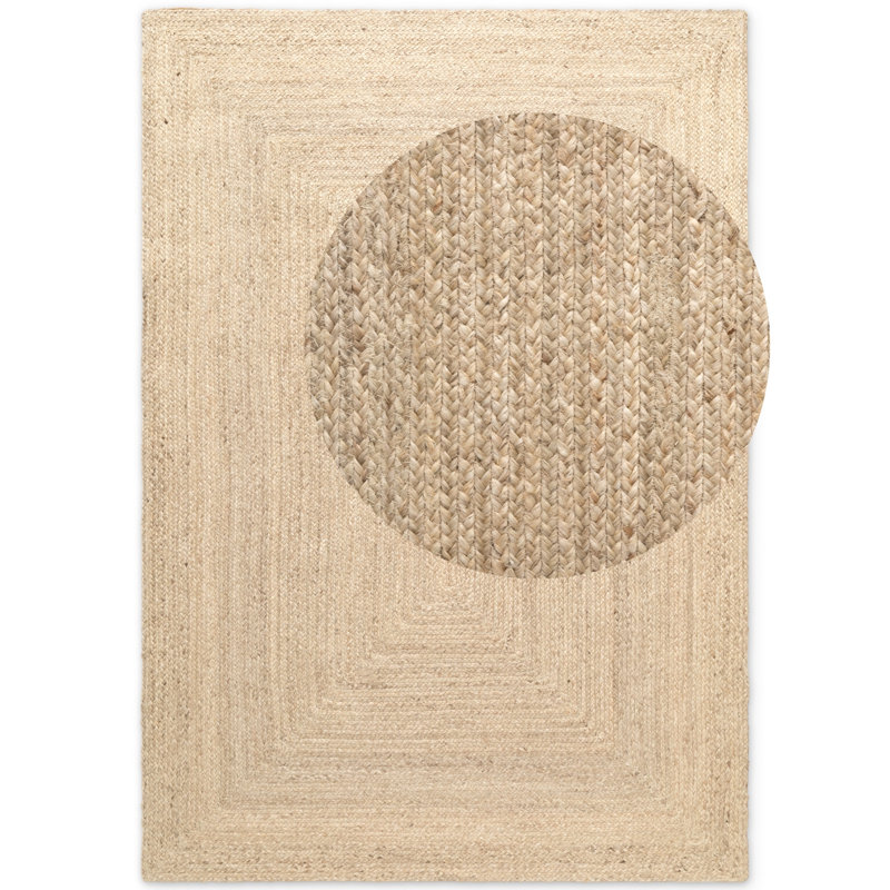 Sharmila - Jute Rug by Hanse Home - Natural Rug, 100% Jute, Handwoven Boho for Living Room, Bedroom, Dining Room, Hallway