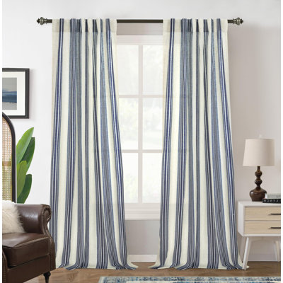 Rideaux semi-transparents avec passe-tringle Chris