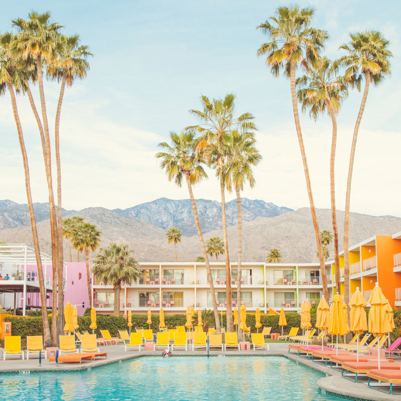 "Poolside In Palm Springs" by Eye Poetry Photographic Print , 20" H x 20" W, Wrapped Canvas, No Frame