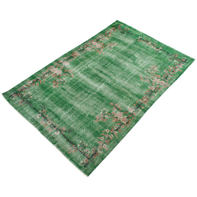 Danuel One-of-a-Kind New Age Area Rug Green