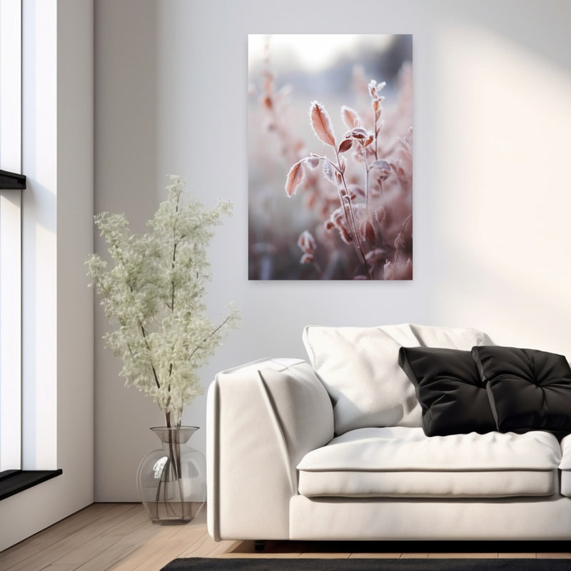 Treechild - Frosted Elegance, art mural contemporain abstrait, H 36 po x l 24 po
