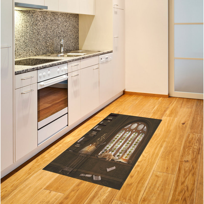 Gothic High Density Long Fiber Poly Threads Decorative Area Rug Carpet, Rectangle 2'7" x 5'