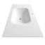 Lavabo de meuble-lavabo de salle de bain en résine de couleur unie - blanc mat, 22,26 po de largeur, fonctionnalité équilibrée, fixation murale ou sur comptoir, drain lisse fait de 39,2 lb, compatibilité polyvalente, teinture